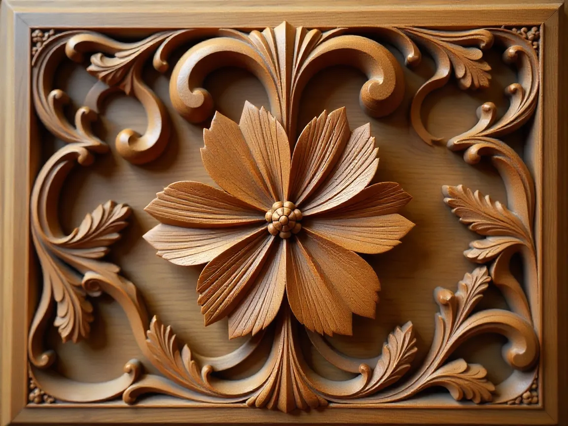 Handcarved Wood Detail by Artisan